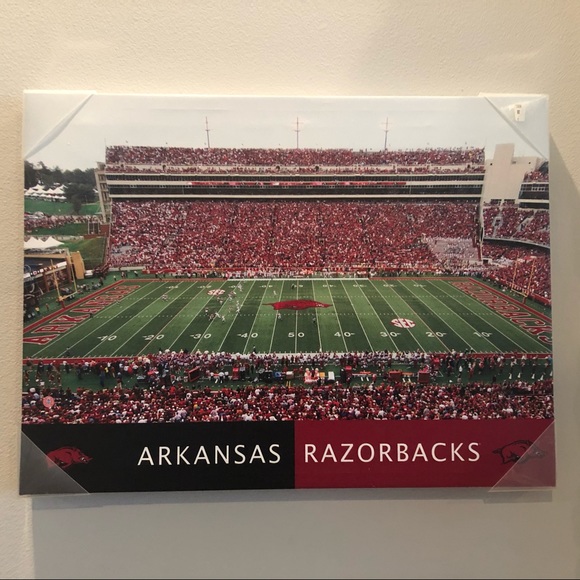 Arkansas Razorback Football Stadium Canvas Print - Picture 1 of 3